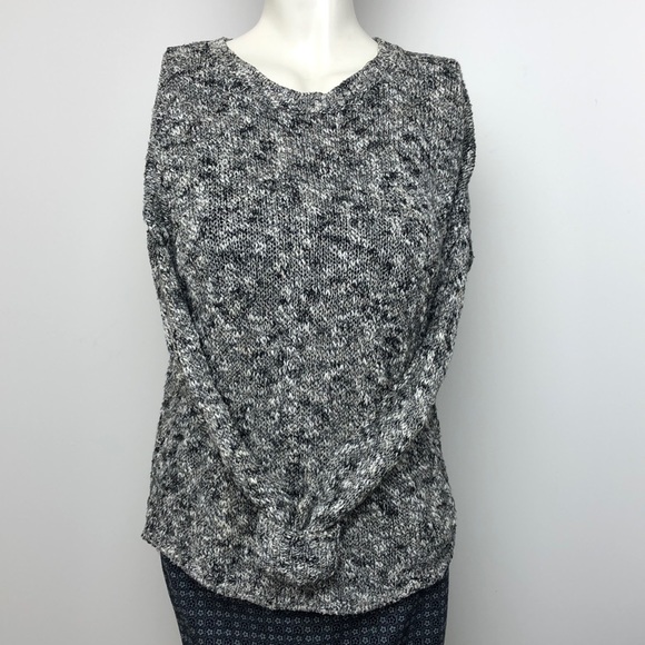 Vince Gray Speckled Linen Cotton Blend Pullover Sweater Size XS - Picture 2 of 10
